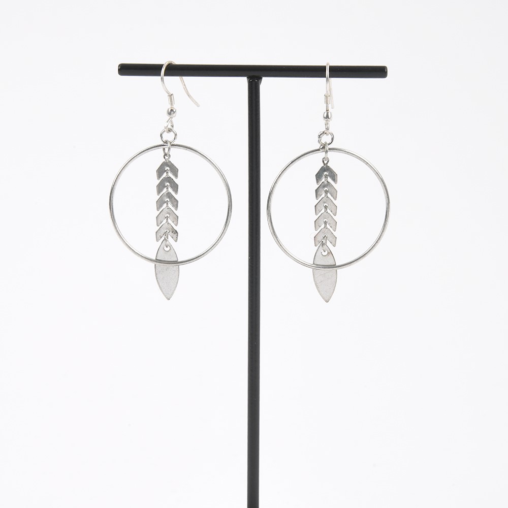 Circle Arrow Earrings 2'' 29885