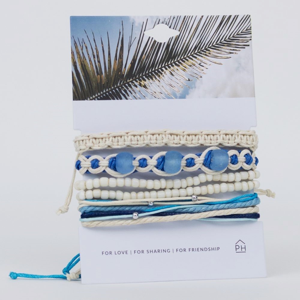 Palm Beach Glass Pull Bracelets Set/4 31473