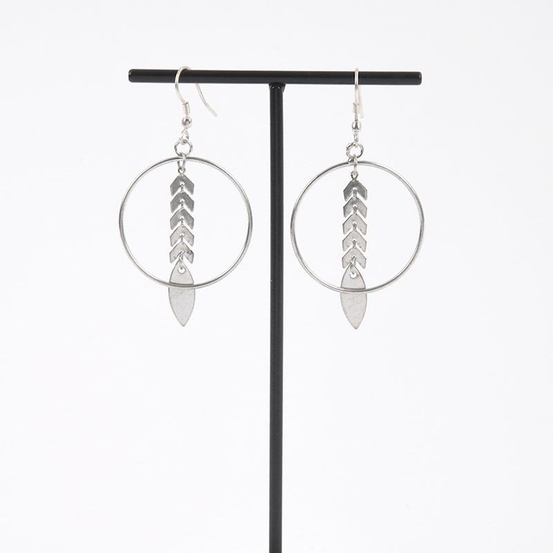 Circle Arrow Earrings 2'' 29885