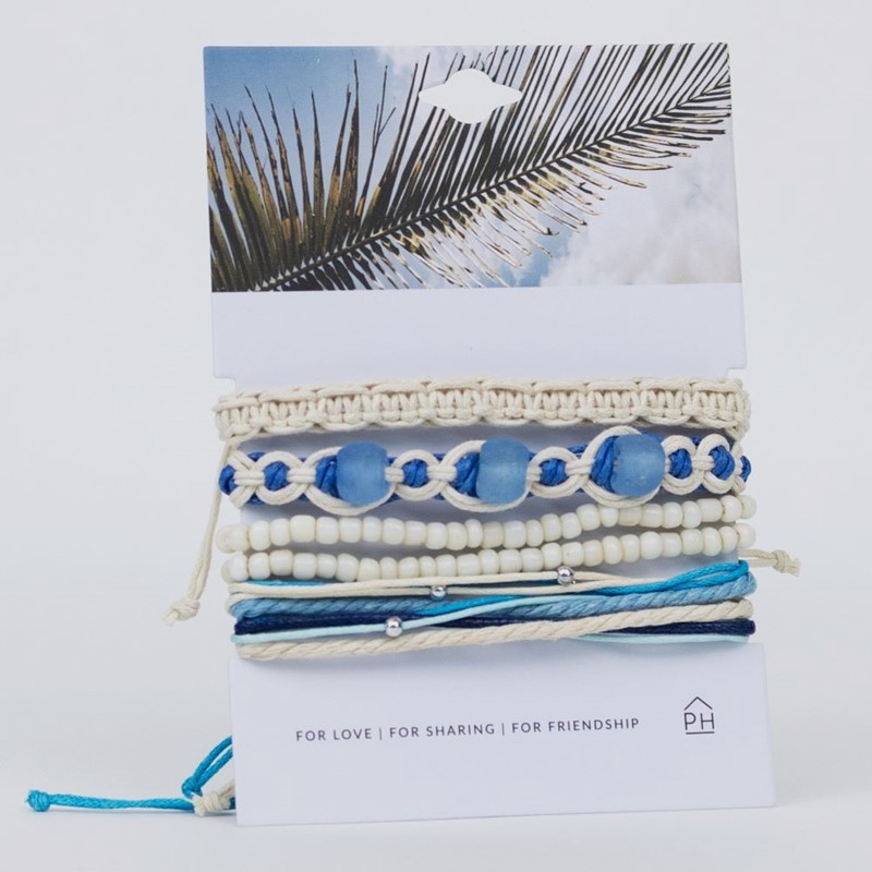 Palm Beach Glass Pull Bracelets Set/4 31473