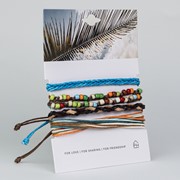 Handmade Color Stack 4-Piece Pull Bracelet Set 31478 View 2