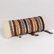 Large Braid Leather Pull Bracelet 31335 View 2