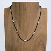 Miyuki Beads with Freshwater Pearl and White Shells Pull Necklace 41380 View 2