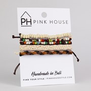 Handmade Color Stack 4-Piece Pull Bracelet Set 32478 View 3