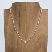 Miyuki Beads with Freshwater Pearl and White Shells Pull Necklace 41380 View 5