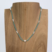 Miyuki Beads with Freshwater Pearl and White Shells Pull Necklace 41380 View 6