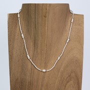 Miyuki Beads with Freshwater Pearl and White Shells Pull Necklace 41380 View 7