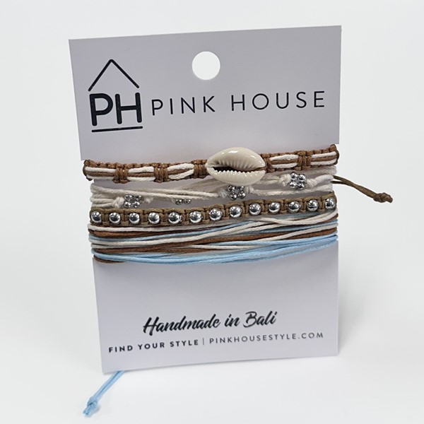 Arm Deco Color Stack Pull Bracelets Set/4 32489