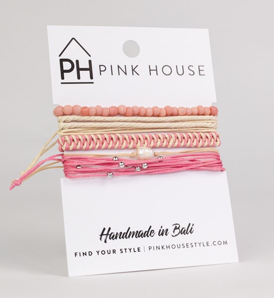 Arm Deco Pearl Color Stacks Pull Bracelets Set/5 32468